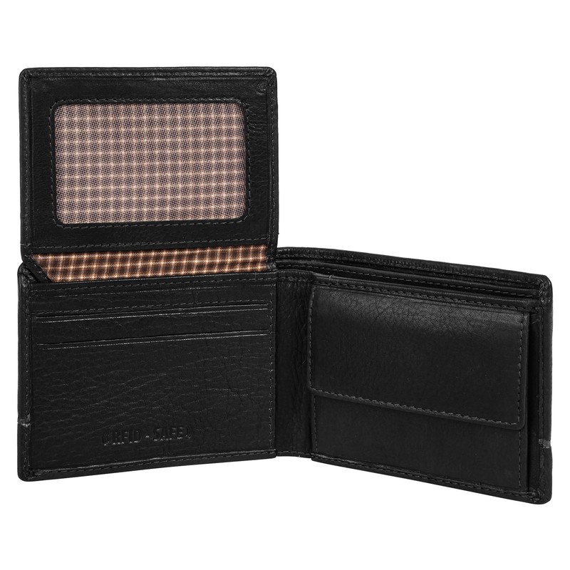 Bruno Banani Genuine Leather Men's Wallet - 022003, black, rfid