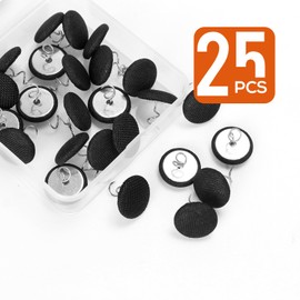 25 Pcs 0.8" Bed Skirt Pins,Flax Covered Button Twist,Upholstery Pins,Headliner Pins,Sofa Cover Twist Pins for Slipcovers Armrest Covers and Upholstery.(Rice White,25)