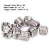 Threaded Insert M8 Female and M12 Male 10 Pieces Slotted