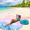 HIHOHO Beach Blanket, Sandproof Beach Mat, Waterproof Quick Drying Lightweight