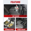ZQULOYO Center Console Organizer with Cup Holder& Phone Holder for