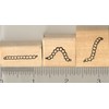 3 Piece Inchworm Rubber Stamp Set, Caterpillar