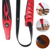 YUEKO Cool Lightning Pattern Flame Guitar Strap for Electric Guitar