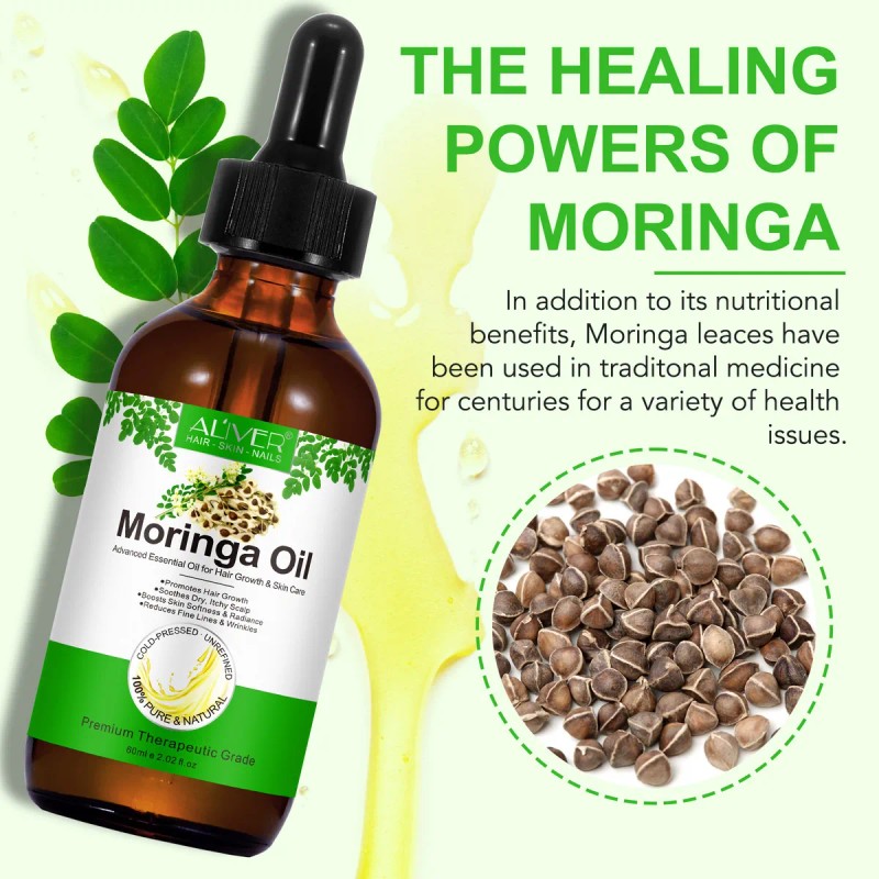 Aceite Moringa Crecimiento Capilar Antiedad Terapéutico