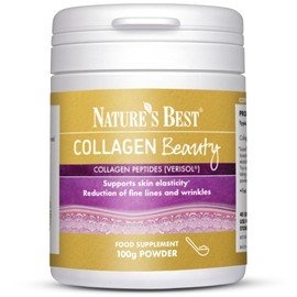Nature's Best Collagen Beauty Powder - Supports Skin Elasticity & Reduces Fine Lines - Taste-Free, Fast Dissolving Collagen Peptides - UK Made - 100g, 40 Servings
