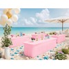 6 Packs Pink Spandex Table Clothes for 8 Ft Tables