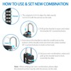 GIVERARE 4 Pack Combination Lock, 4-Digit Padlock Keyless, Resettable Luggage