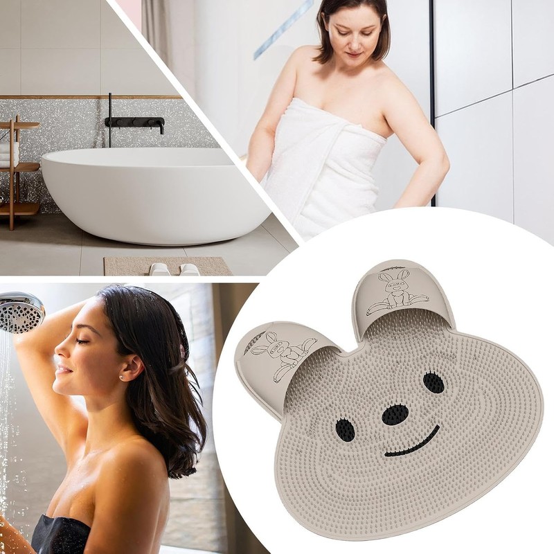 Alfombrilla Exfoliante de Silicona para Ducha – Pies Suaves y