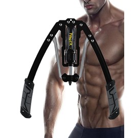 Twister Arm Exerciser Hydraulic Power Adjustable 22-440lbs, Home Chest Expander Shoulder Muscle Training Fitness Equipment, Biceps ABS Back Enhanced Exercise Strengthener, Thickened Carbon Steel, Gray