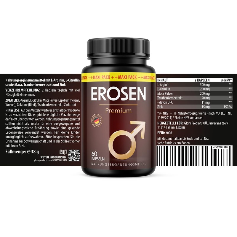 Erosen Premium Capsules | Love, Lust & Passion | Easy