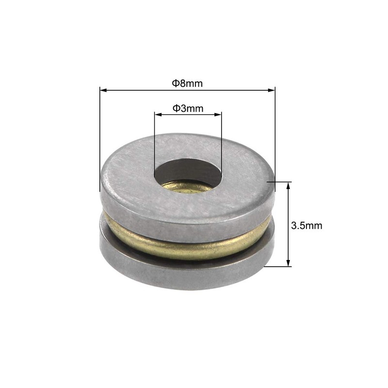 sourcing map F3-8M Thrust Ball Bearings 3mm x 8mm x