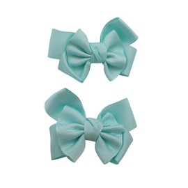 Topkids Accessories 2pcs Hair Bows For Girls Girls Hair Accessories Hair Ties Hair Clips Women Hair Bows Hair Clip Hair Bow Hair Accessories for Girls Kids Hair Accessories (Aqua)