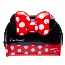 The Crème Shop Makeup Bag for Women Travel Toiletry Pouch Cosmetic Accessories Dome Case with Mouse Ears and Zippered Closure