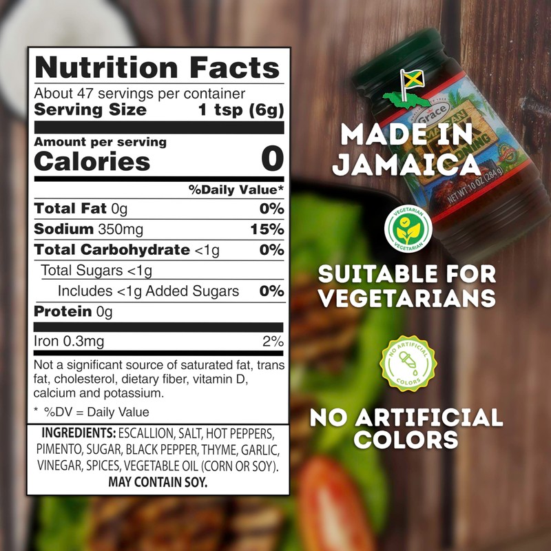 Grace Jamaican Hot & Mild Jerk Seasoning (Two 10 Oz