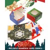 qiqee Christmas Bakery Boxes with Window 52pcs 4x4x2.5 Mini Cookie