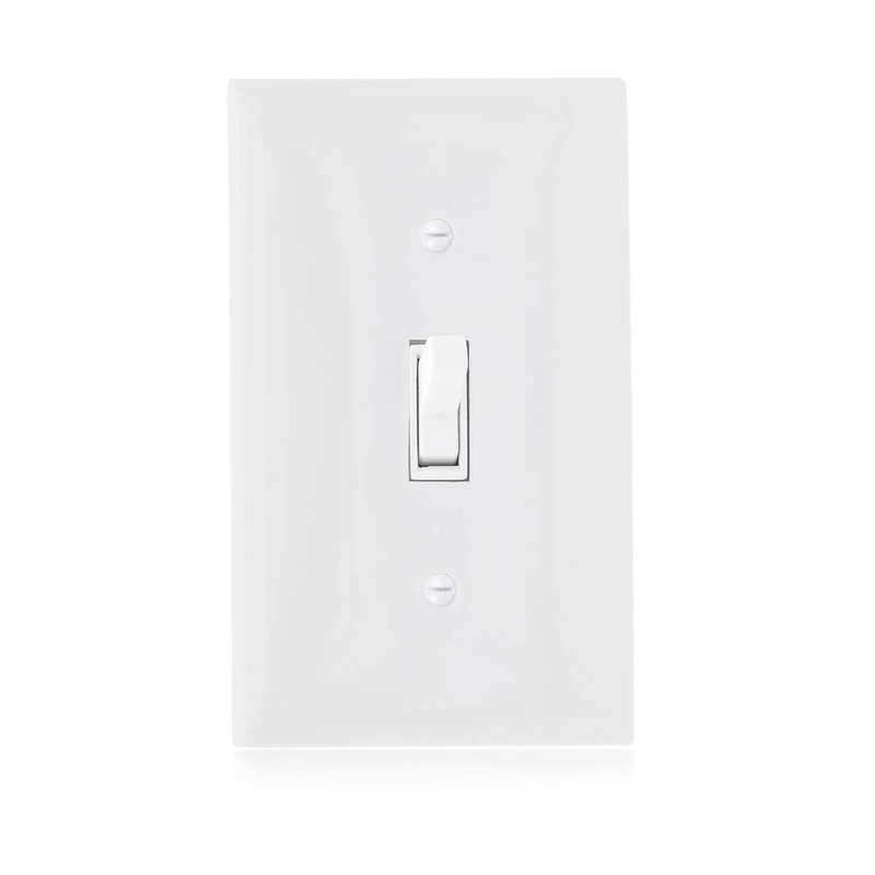 Maxxima 3 Way Toggle Wall Switch On/Off White 15A, Light