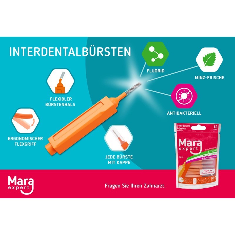 Mara Expert Interdental Brushes Tooth Cleaning Brushes for Interdental Teeth