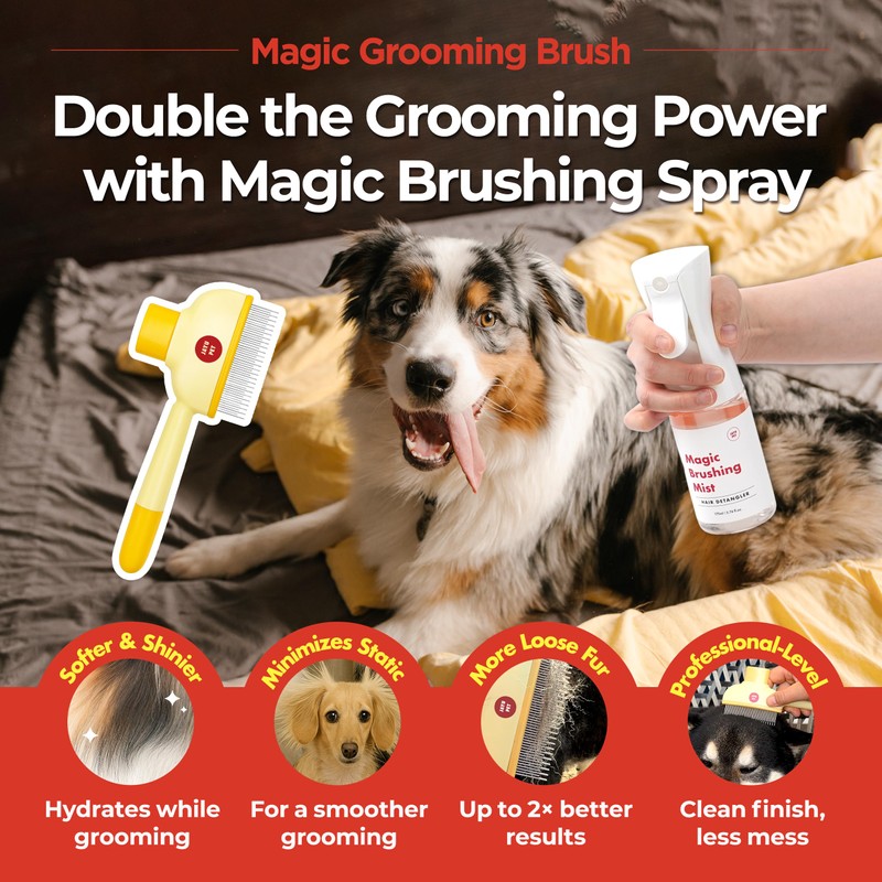 JAYU PET Magic Grooming Brush – Cat Brush for Shedding,