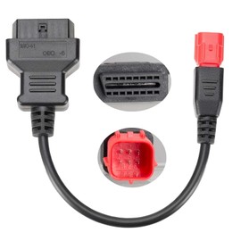 OBDSTAR 6 Pin OBD2 Adapter Cable, Euro5 6-pin Connector Fit for 2019-DUCATI for Guzzi for KTM for Suzuki for Ya-mahá for Dávidson for Piaggio Motorcycle OBD Diagnostic Cable M041 ECU Progrann