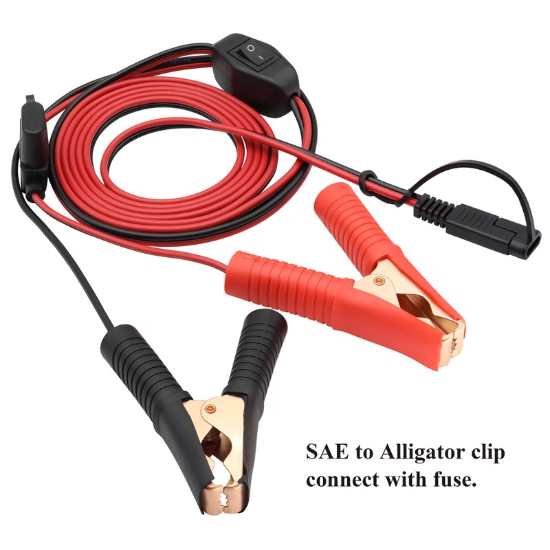 AAOTOKK Crocodile Clip Cable 16 AWG Wire Harness SAE to