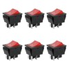Baomain Red Light DPST ON/Off Snap in Boat Rocker Switch