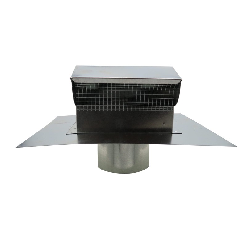 RDP Rooftop Exhaust Vent Cap with Damper and Bottom Extension