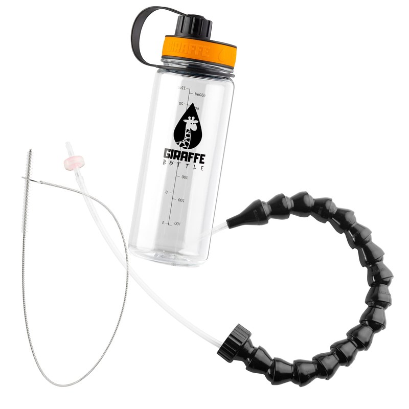 Giraffe Bottle Tower Hands Free Drinking System, Clear Tritan Bottle