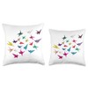 Origami Birds Throw Pillow, 16x16, Multicolor