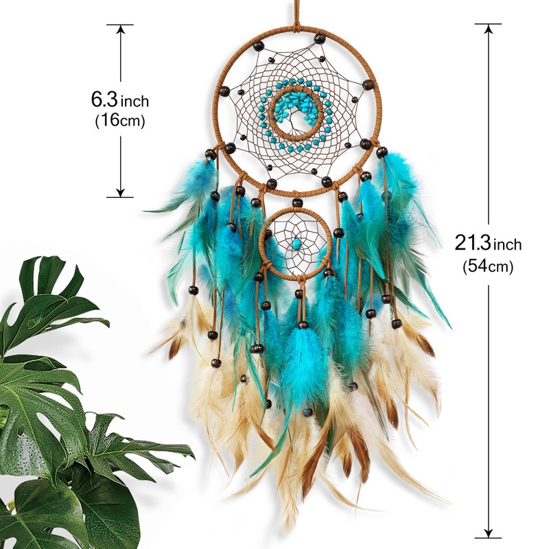 Tree of Life Dream Catchers Handmade Blue Dreamcatcher Home Wall