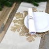 YöL Set Of 6 Gold Snowflake Placemats PVC Christmas Table