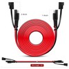 Nilight 2PCS 12FT SAE to SAE Extension Cable 16AWG 2
