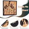 BENECREAT Square Castle Pin Board Cork Board, 30x30cm Bulletin Display