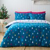 Catherine Lansfield Christmas Tree Soft Microfibre Reversible Single Duvet Cover