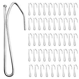 50 ganchos de cortina de metal resistente de 2.7 pulgadas para ventana, puerta, ducha, sala de estar, RV