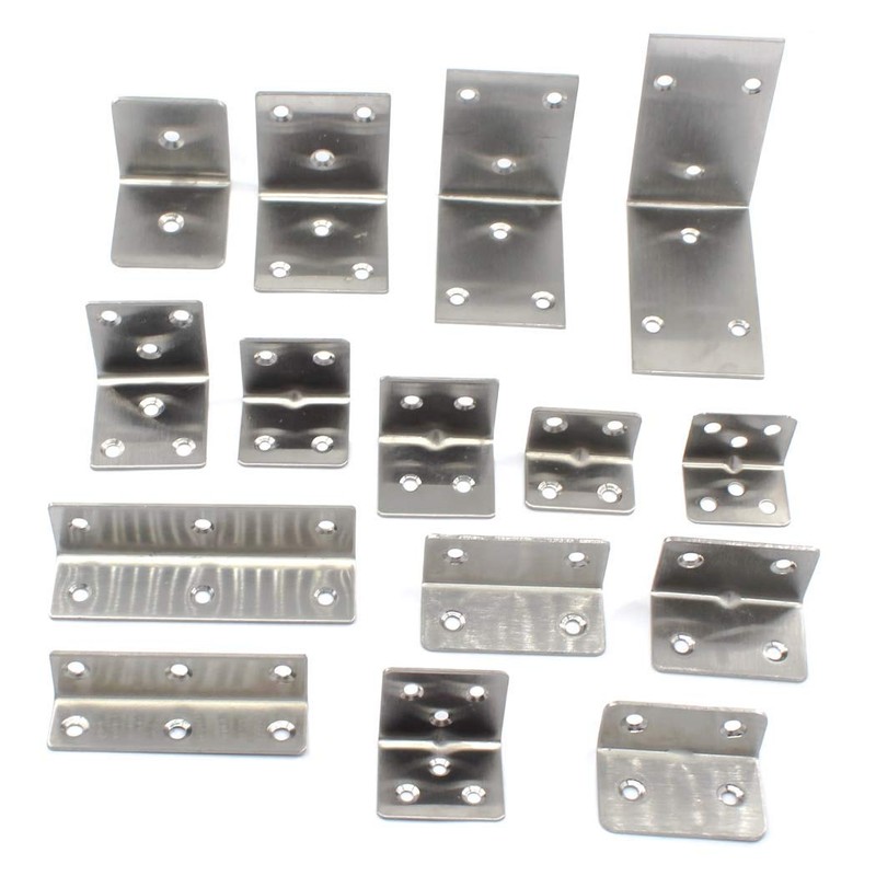 6 Pcs Corner Bracket 304 Stainless Steel L Shape for