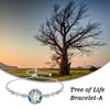 TOUPOP Tree of Life Initial Bracelet Sterling Silver Initials A