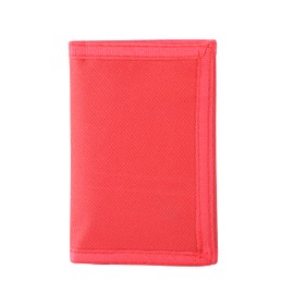 Leyeve wallet,Teen Wallet with Coin Pocket,Kids Wallets for Boys,RFID Trifold Canvas Outdoor Sports Wallet for Kids,Front Pocket Wallet with Magic Sticker-Red