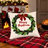 Tosleo Merry Christmas Pillow Covers 18 x 18 inch Set