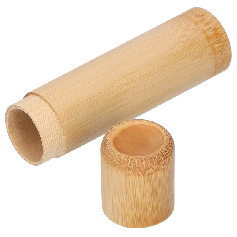 Omabeta 2pcs Eco-Friendly Tube Portable Tea Storage Cylinder Mini Round