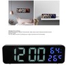 LED 9.1in Mirror Clock Multifunctional Digital Alarm Date Humidity Clock