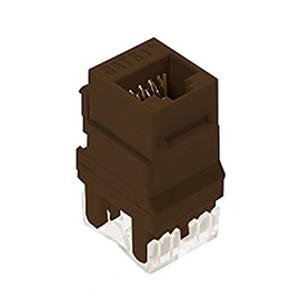 Legrand - OnQ Cat 5e Keystone Insert, RJ45 Keystone Jack, Fits All Keystone Wallplates, Secure Wire Termination, Brown, WP3450BR