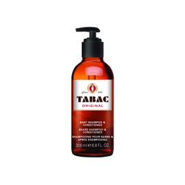 Tabac® Original Beard Shampoo with the Unmistakable Fragrance of Tabac Original - Optimal Cleaning - Gentle Care of Beard Hair - Original Since 1959 | 200 ml