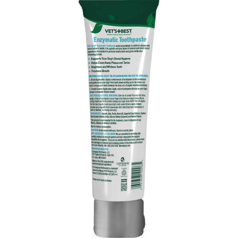 Vet’s Best Enzymatic Dog Toothpaste – Vet Formulated Dental Gel
