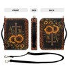 Wnbucioht Cross Sunflower Leopard Print Leather Study Bible Cover for