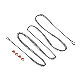 PATIKIL Bow String Replacement with 4 Nock Points for AMO 66", 14 Strands Traditional Long Bow Recurve Bowstring, Black