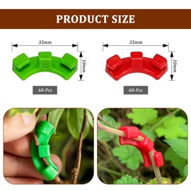 INNAL Pack of 120 Plant Benders Plant Trainer 90 Degree Low Stress Training Clips Plant Training Bending Clips for Bending Plant Stems and Changing the Growth Direction (Red + Green)