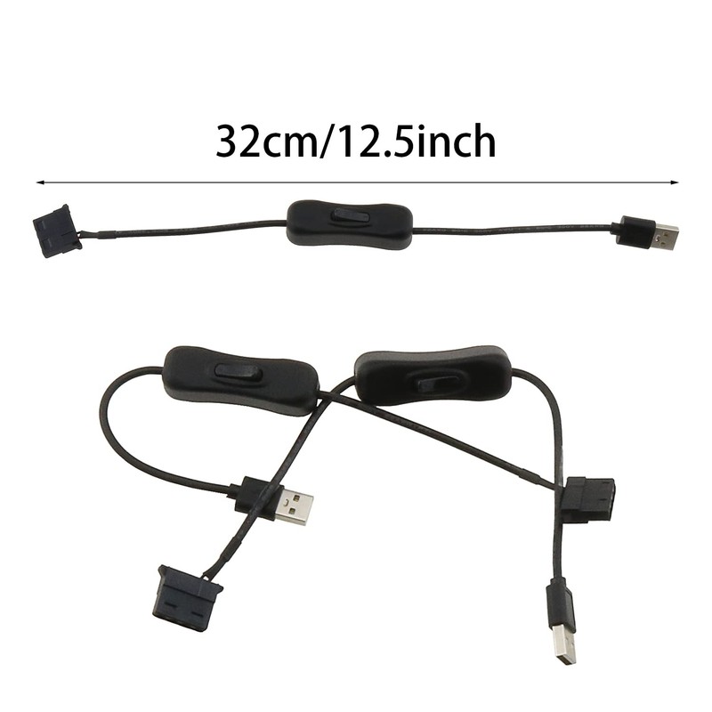DGZZI 2pcs USB to 4-Pin Molex Fan Power Cable Computer