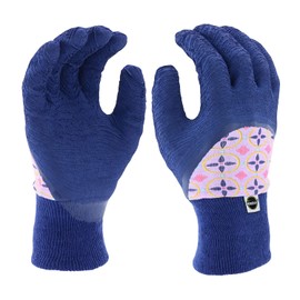 Miracle-Gro Women's Latex Dipped Jersey Gardening Work Gloves, Superior Grip, Water Resistant, Purple/Pink, Small, (MG20802/WSM)