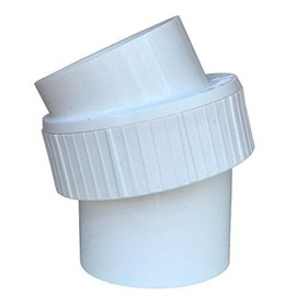 Haines Mac 2" Multiple Angle 0-25 Degree 2 Piece Glue Fit Elbow Pipe Fitting, Schedule 40 (White)
