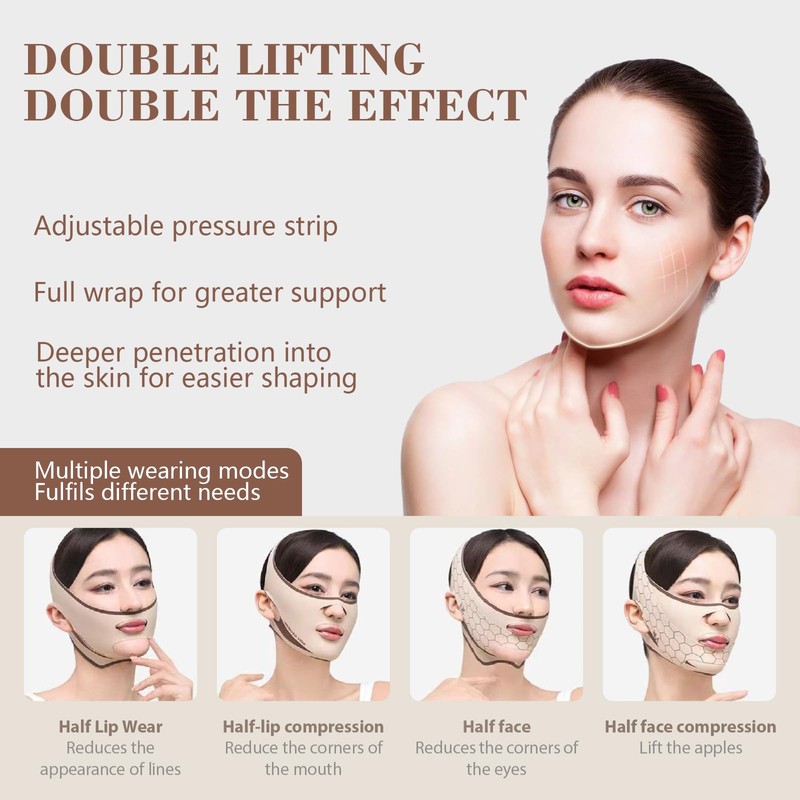 MaNeaz V Face Masks Reusable V-Line Mask Multiple Wearing Styles
